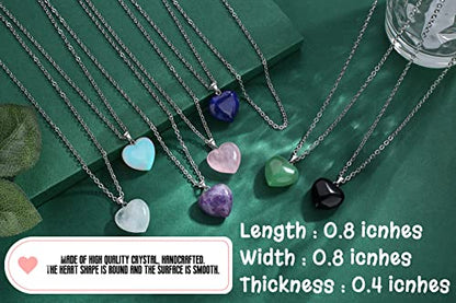 QINJIEJIE Black Obsidian Necklace Healing Crystal Necklace Heart Pendants | Black Heart Obsidian Jewelry Love Real Reiki Energy for Women Mothers Day Gift Christmas Heart Crystal Necklace for Women - color: Black Obsidian
