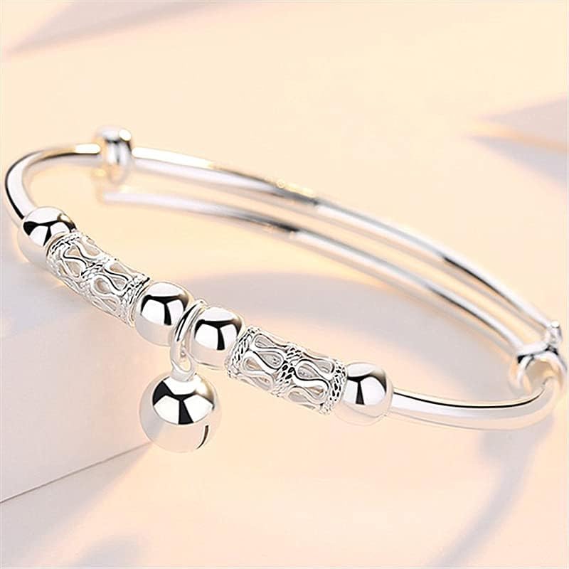 925 Sterling Silver Bracelet Plated Cuff Bangle Bracelet Fashionable Multi-layer Cross Wire Bangle Bracelet Open Adjustable Wide Cuff Bracelet for Teen Girls Fashion Jewelry - color: 02
