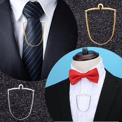 Yoursfs Tie Chains for Men Gold and Sliver Tie - style: Gold Tie Chain