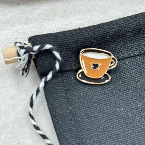 Brown Coffee Cup Enamel Lapel Pin Cartoon Badge for Boy Girl Gift Clothes Backpacks Badges Hats Bags - size: 12Pieces