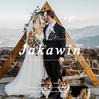JAKAWIN Bride Wedding Hair Vine Bridal Hair Accessories Pearl Hair Piece for Women