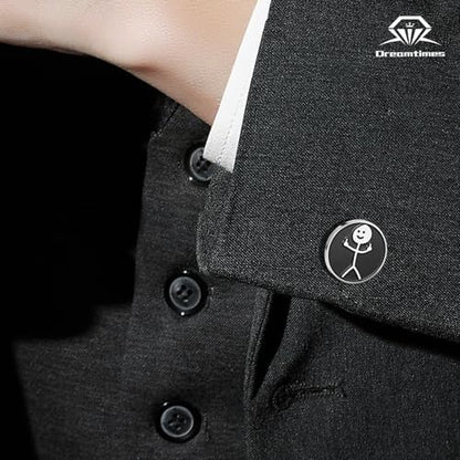 Dreamtimes Rock Skull Hand Cufflinks Halloween Shirt Cufflinks Figurine Sign Language Cuff Links Rock On Hand Gesture Stainless Steel Novelty Cuff Links for Men - style: Style 1-S