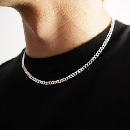 5mm Cuban Link Chain for Men,Silver Chain for Men Women Jewelry 16-24 Inch | 925 Sterling Silver Necklace Non Tarnish Gifts for Men Father Husband - color: 18 inches