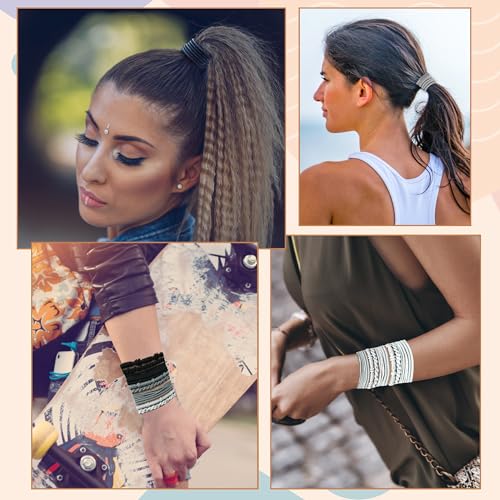 KANPRINCESS 20PCS Boho Hair Accessories, Elastic No-Damage Hair Ties, Cute Bracelets for Women and Girls - All Day Hold for Thick, Thin Hair, and Ponytails - color: Set10
