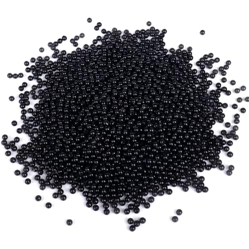 8500PCS Black Beads for Jewelry Making 4mm Small Seed Beads Bulk | Round Spacer Beads with Holes for Bracelet Necklace Earrings Crafting - color: black(4mm)