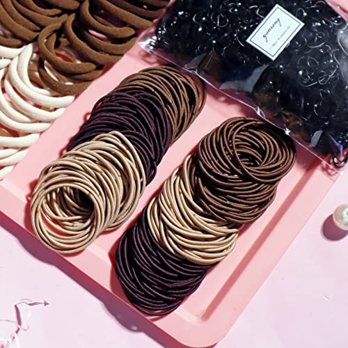 YANRONG 1159PCS Hair Accessories for Woman Set Seamless Ponytail Holders Variety Hair Scrunchies Hair Bands Scrunchy Hair Ties For Thick and Curly (Brown) - color: Brown