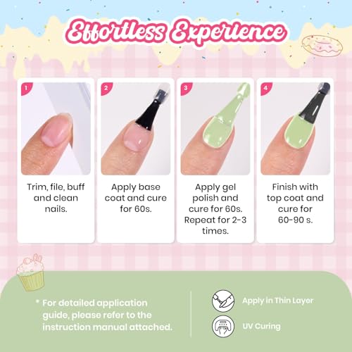 Beetles Green Gel Nail Polish, Matcha Mousse, Pastel Green Gel Polish | Color-Matched Bottle Design, Soak Off UV LED, Long-Lasting Nails Art for Home DIY & Holiday - color: H - Creme Green | Taste of Spring Matcha Mousse