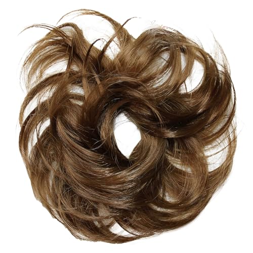 CAISHA Small Scrunchy Updo Hairpiece Ponytail Extensions Hair Tie Brunette G3C - color: brunette #6 G3C
