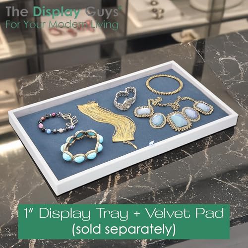 20-Pack Foam Cushion Flocked Jewelry Pads - Flat Full Size - Rings, Necklaces, Bracelets, Watches Presentation - Blue by The Display Guys - color: Blue, size: Insert - Flat Pad (20-Pack)