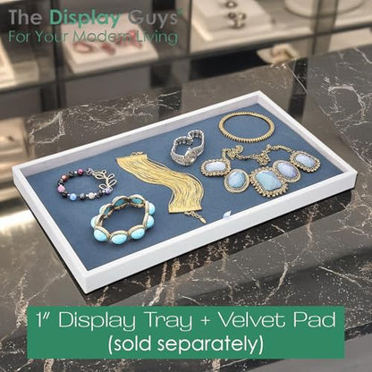 20-Pack Foam Cushion Flocked Jewelry Pads - Flat Full Size - Rings, Necklaces, Bracelets, Watches Presentation - Blue by The Display Guys - color: Blue, size: Insert - Flat Pad (20-Pack)
