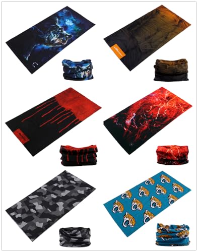 KINGREE KINREE 6PCS Outdoor Magic Scarf, Elastic Headbands, Headscarves, Headwear, Mask - color: Power