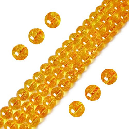 100pcs 6mm Citrine Beads Natural Gemstone Beads Round Loose Beads for Jewelry Making - color: Citrine, size: 6mm
