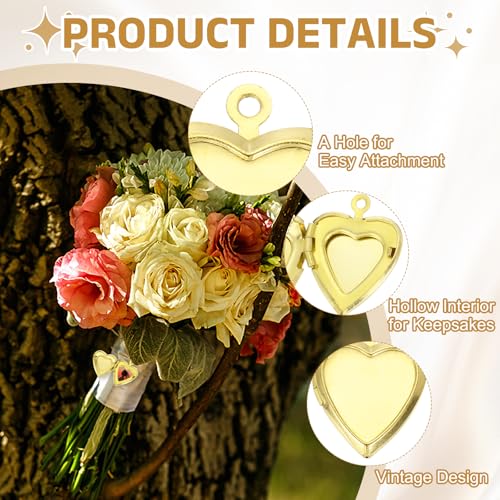 MECCANIXITY Custom Photo Locket Charm, Copper Retro Picture Locket Pendants for DIY Memorial KeyChains Necklace Bracelet Jewelry Making - color: Dark Copper, style: Small Simple Heart