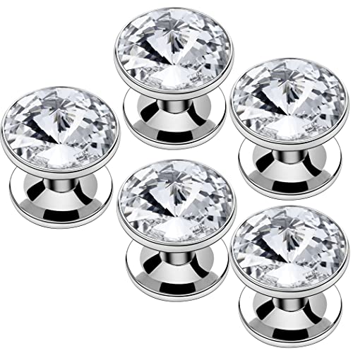 HAWSON Cufflinks for Men with 4/6 pcs Shirt Studs Set, Gift Box Packed, Mens Jewelry or Accessories for Wedding, Party, Anniversary, Birthday - color: Crystal(only 5 pcs studs)