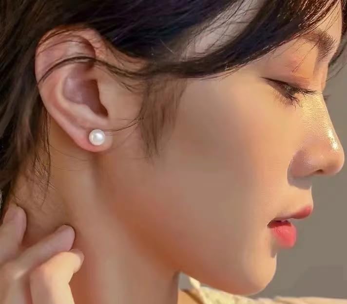 24 Pcs Pearl Earrings Studs for Women Ladies Hypoallergenic White Faux Simulated Pearl Rhinestone Earrings Stud Earrings Jewelry Set for Wedding Party - color: White