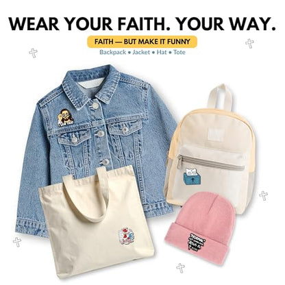 4Pcs Funny Jesus Enamel Pins Set - Humorous Christian Bible Verse Lapel Pins - Inspirational Faith-Based Accessories for Jackets, Backpacks, Hats - Collectible Religious Gifts