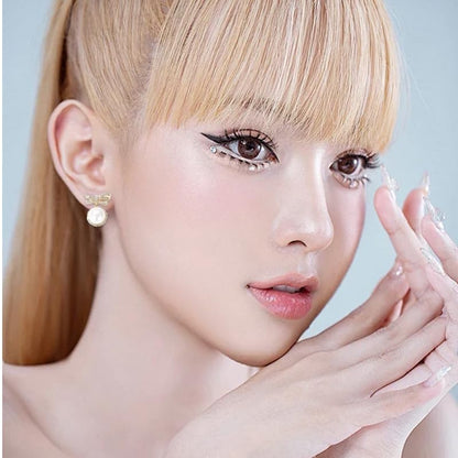 Gold Bow Earrings for Women, Long Tassel Chain Drop Earrings, Trendy Small Bow Earrings, Ribbon Waterfall Dangling Earrings, Pearl Bow Earrings, Sparkly Elegant Bowknot Preppy Jewelry Gifts for Women - color: Gold Bow-E