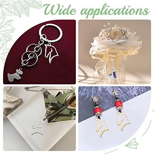 UNICRAFTALE Butterfly Flower Charms Stainless Steel Charms Back Bezel Pendants Metal Charms Animal Charms for DIY UV Resin Pressed Flower Crafts Necklace Bracelet Jewelry Making - style: Horse