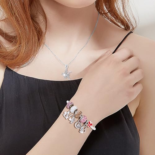 925 Sterling Silver Letter Charms for Pandora Bracelets Silver Letter A Alphabet Charm Initial Dangle Charms Beads Jewelry Gift for Women - style: Dangle Letter Charm J