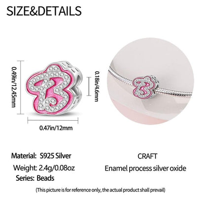 925 Sterling Silver Letter Charms Fits Pandora Bracelets Alphabet AZ Bead Charm for Bracelets Necklace with 5A Cubic Zirconia for Women Birthday Ceremony DIY Jewelry Gift - style: B