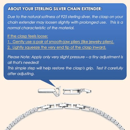 LANE WOODS Simulated-Diamond-Moissanite Tennis-Choker Necklaces-for-Women: Adjustable 18K White Gold Plated Sterling Silver Chain Necklace for Woman Prom Wedding Anniversary Party Jewelry Gifts - style: 15"-18"
