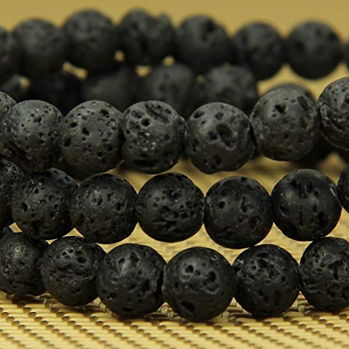 Angelstones Gemstones 6mm Round Beads Healing Crystal Bracelet for women | Natural Gemstone, Handmade Gifts for Women, Healing Crystal Round Beaded Stretch Bracelets, Unisex Jewelry for Women and Men - color: Lava