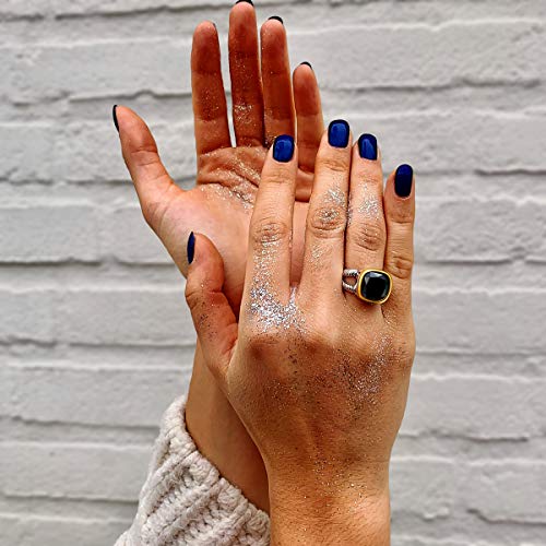 UNY JEWEL Twisted Cable Wire Two Tone Cusion Cut CZ Statement Ring Designer Inspired Fashion Love Antique Women Jewelry Gift - color: Black
