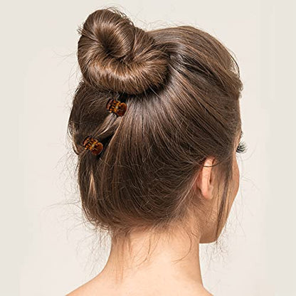 YOHAMA 36 PCS Brown Mini Hair Claw Clips Great for Design Kids and Adult Hairstyles Decoration Buns, Pining Bangs Strong Grip Multifunction Clamp Clips. | Multifunction Durable Small Hair Clips, Women Girl Fixed Messy Bun, Design Hairstyles, Non-Pulling o
