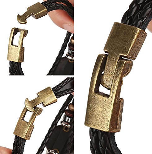 Punk Alloy Leather Bracelet for Constellation Braided Rope Bracelet Bangle - style: Gemini