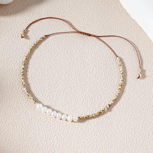 KELITCH Womens Pearl Bracelets Friendship Bracelet Handmade Miyuki Beads Charm Bracelet Holiday Gift - color: B3