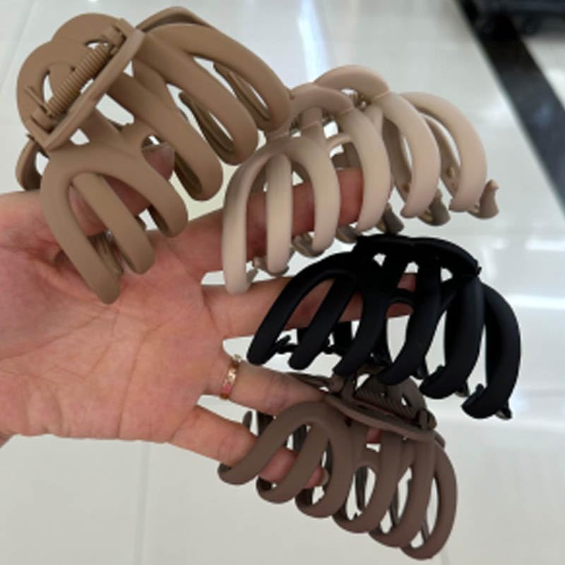 4 Pcs Octopus Claw Clips Octopus Hair Claw Clips for Women 3.8" Large Hair Claw Clip for Women Strong Grip Non-slip Jaw Clip for Thick,natural color