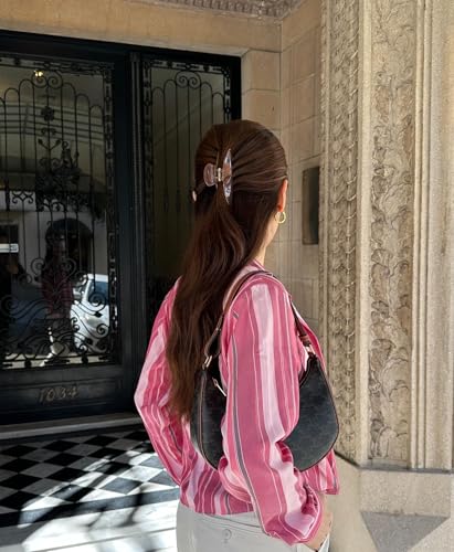 Luxury Mocha Claw Clip for Women | Our Large 4 Inch Hair Clip Creates Beautiful Half Ups, Secure Updos & Chic Daily Styles | Premium Acetate Claw with Secure Hold & Snag Free Teeth for Easy Styling - color: Mocha
