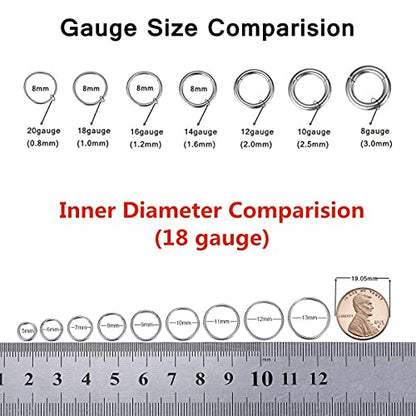 316L Surgical Steel Seamless Nose Ring Cartilage Hoop Silver/Gold/Rose Gold/Black 16G 18G 20G 6mm-12mm CZ Paved Helix Rook Tragus Lobe Body Pierecing Jewelry Segment Clicker Lip Rings Rook Earrings - color: Silver, size: 18 Gauge 7mm
