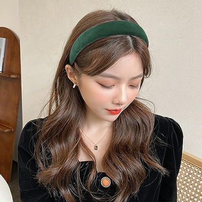 Christmas Velvet Headbands for Women Head Bands Diademas Para Mujer De Moda Hairbands for Women Girls Red an Green Holiday No Slip Headband Cute Hairbands Hair Accessories - color: Pack-C