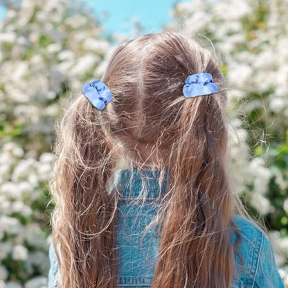 16 Pacs Satin Scrunchies Bridesmaid Proposal Gifts Hair Ties Scrunchies for Women Girls Bachelorette Party Favors (light blue) - color: light blue