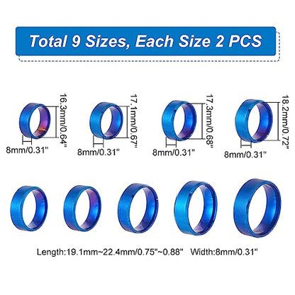 UNICRAFTALE Stainless Steel Classical Plain Stackable Wedding Band Ring Blank Wedding Ring Cool Simple Band For Women and Men Gifts for Special Occasions - color: Blue