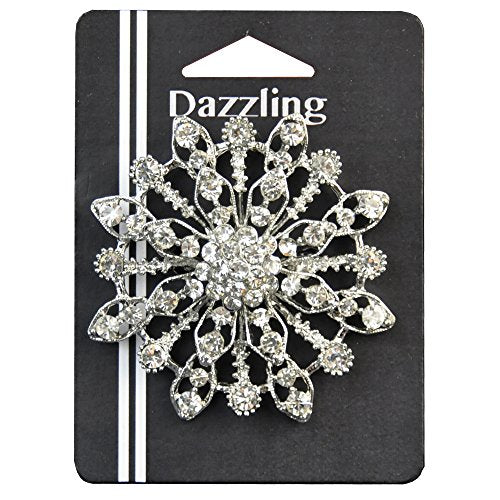 Belagio Enterprises 2 1/2-Inch Rhinestone Brooch | BW-171-182 - size: 2-1/2-Inch, style: BW-144