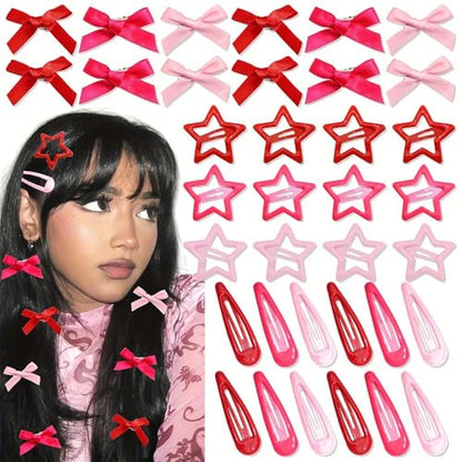 36 Pack Candy Color Matte No Trace BB Hair Clips, Non Slip Bangs Side Hair Barrettes, Women Back Head Hair Accessories Set (Hairpins 36Pcs-E)
