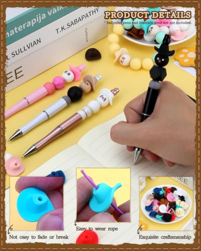 12PCS Cowboy hat Silicone Focal Beads for Pens | Focal Beads for Keychain Making,Pens,Bracelet,Necklace Crafts,Bulk Silicone Beads for DIY（Cowboy hat） - color: Cowboy hat