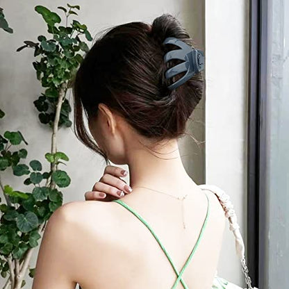 Atoden Claw Clips for Thick Hair 5Pcs, Large Hair Clips for Women, Octopus Hair Clips, Strong Grip Jumbo Jaw Clips, Girls Hair Styling Accessories, 3.15" - color: blue,khaki,light blue,light purple