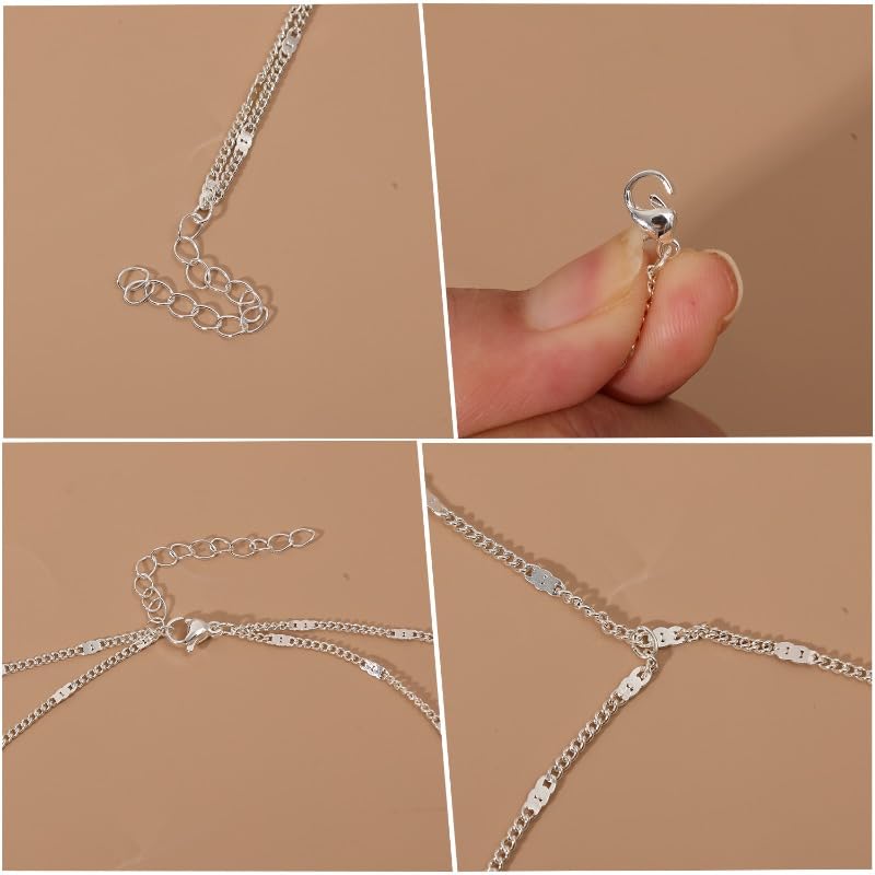 1PC Bohemian Y-shaped Long Necklace Women Fashion Layering Vacation Leisure Beach Necklace Party Jewelry Accessory - color: Silver