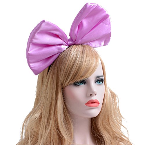 ZTL Women Huge Bow Headband Hairband Hair Hoop Accessories Party Props - color: Purple