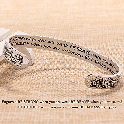 Btysun Bracelets for Women Mothers Day Bracelet Gifts from Daughter Inspirational Gifts for Women Graduation Gifts for Her Motivational Birthday Cuff Bangle Friendship Personalized Mantra Jewelry… - style: Be strong be brave be humble be ba&&ss