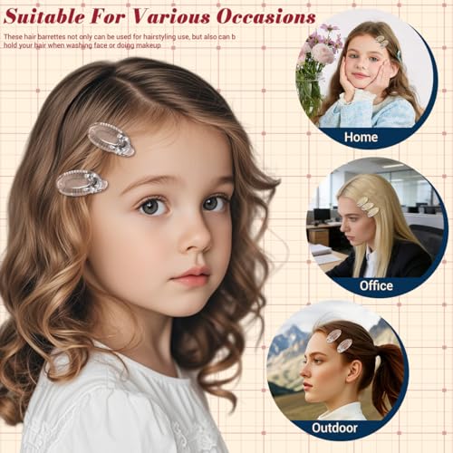 Beaupretty 20Pcs Transparent Mini Alligator Hair Clips for Duckbill Barrettes Firm Hold Snap Hairpins for Kids Girls Boys School Parties Everyday Wear