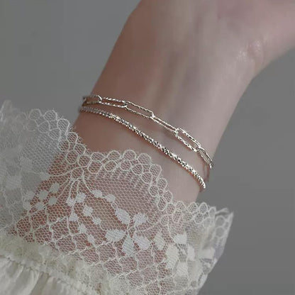 Necklace Bracelet for Women, Chocker Necklace, Crystal Bracelet Jewelry Set for Women, Wedding Jewelry for Bride, Sparkly Party Prom Hypoallergenic - color: Sliver