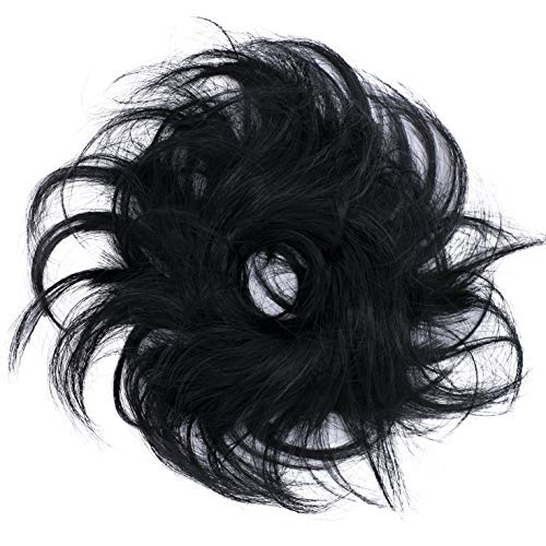 CAISHA Small Scrunchy Updo Hairpiece Ponytail Extensions Hair Tie Black HG3a - color: black #1 HG3a