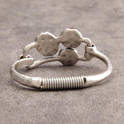 Gold Cuff Bracelet for Women Chunky Bracelet Statement Bracelet | Chunky Bangle Bracelets for Women Silver Beaded Open Bangle Stackable Stretch Bead Bracelet Boho Jewelry Gift for Wife Couple - style: Silver Bangle Bracelets