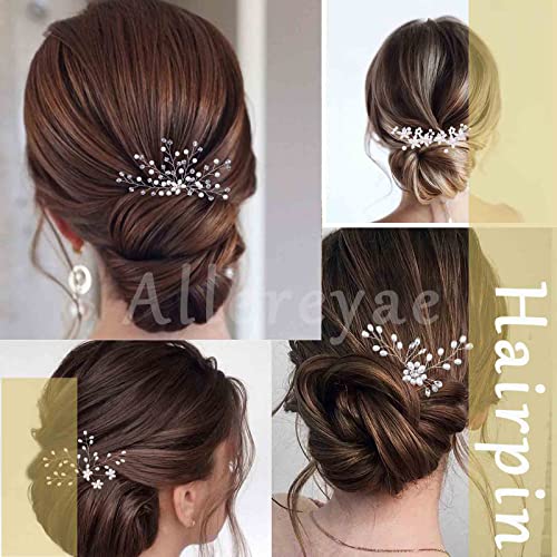 Pearl Hair Comb Barrette Pearl Hair Barrette Comb Faux Pearl Wedding Headpieces French Pearl Head Comb Clip Decorative Headwear Bride Hair Accessories for Women (Style D)