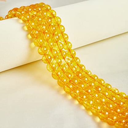100pcs 6mm Citrine Beads Natural Gemstone Beads Round Loose Beads for Jewelry Making - color: Citrine, size: 6mm