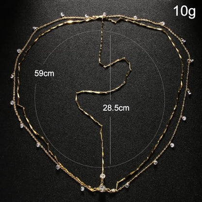 STONEFANS Rhinestone Head Chain Gold Bride Headpiece Wedding Headbands Chain Layered Festival Prom Hair Accessories for Women And Girls (Gold) - color: Gold